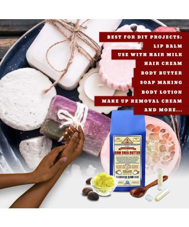 Ancient Health Remedies Organic Unrefined Raw AFRICAN YELLOW SHEA BUTTER 1 LB (16 oz) BLOCK Grade A for Anti Aging Dry Skin Base for DIY Body Butter Beauty Skin Moisturizer & Hand Cream (GHANA) - Buy Online on GoSupps.com