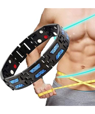Carbonblue Magnet Bracelet Carbon Blue Titanium Magnetic Therapy Bracelet Magnetic Slim Fit Bracelet Magnetotherapy Body Firming Bracelet Double Row Strong Magnets Bracelet