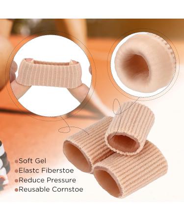 Soft Gel Toe Cushion Tube Protectors - 10 Pieces, 3 Sizes - Corn Pad, Toe Separator Sleeves for Pressure Relief - Buy Online on GoSupps.com