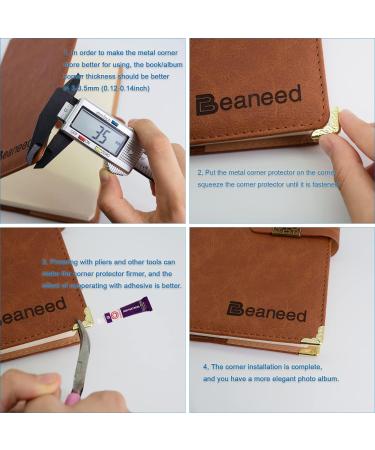 60 Pcs Metal Book Corners Protector Vintage Scrapbook Supplies Photo Mounting Corners Crafting Iron Picture Corner Protectors bulk pack 60pcs(gold silver antique bronze) - Buy Online on GoSupps.com