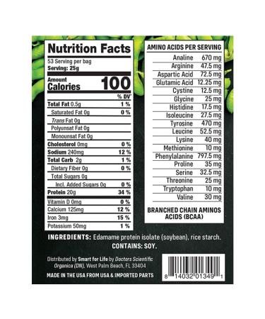 Smart for Life Soy Protein Puffs from Edamame - High Protein Zero Sugar Isolate Snacks - Non-GMO & Gluten-Free - 3lb Box - Buy Online on GoSupps.com