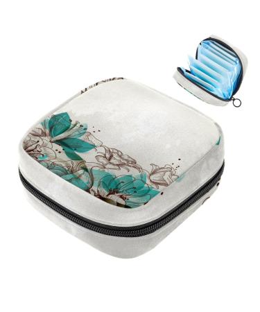 Storage bags for women's bandages antique pattern portable menstrual pad bag panty lores tampons women's bandages storage holder for women school office multi-colored 09