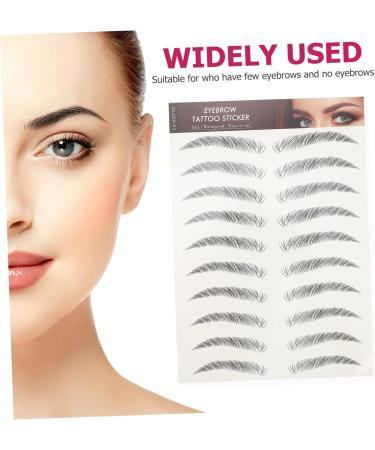 Mipcase 12pcs Eyebrow Stickers Beauty Tools Eyebrows Cosmetics Tattoos Temporary Brow Tattoos Make up Post - Buy Online on GoSupps.com