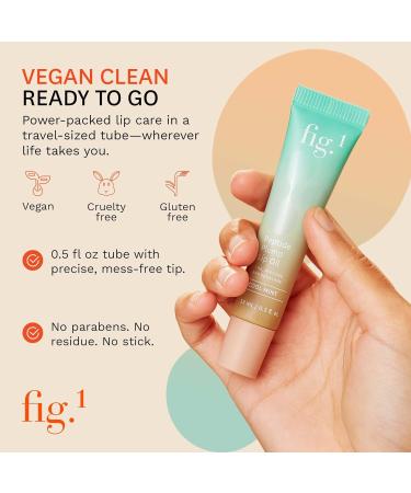 Fig.1 Peptide Plump Lip Oil | Hydration-Based Lip Oil Gloss with Hyaluronic Acid & Vegan Squalane | Non-Sticky Fragrance-Free Vegan | Moisturizing Lip-Gloss 0.5 fl oz - Buy Online on GoSupps.com