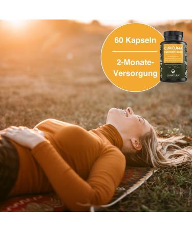 Lunatura Fermented Curcuma Capsules - Natural Curcuma Extract & Powder | 60 Capsules for Enhanced Wellness - Buy Online on GoSupps.com