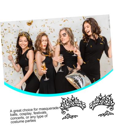 TOVINANNA Glitter Eyeshadow 6 Pairs Lace Eyeliner Stickers Eyeshadow Glitter Liner for Eyes Temporary Eye Sticker Hollow Out 13X6cmx2pcs Blackx2pcs - Buy Online on GoSupps.com