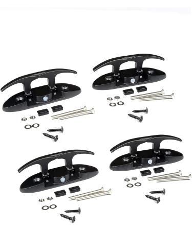 Mxeol 4-1/2 Boat Flip Up Cleat - Folding Dock Marine Hardware Stainless Steel (Matte Black, 4 Pack) - Buy Online on GoSupps.com