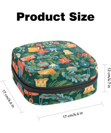 Christmas Tree Gift Sanitary Napkin Storage Bag | Large Capacity Menstrual Cup Pouch | Portable Makeup Organizer - Color 1 - Buy Online on GoSupps.com