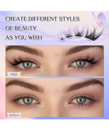 Shop LZM Individual C Curl Fake Eyelashes | Natural Look DIY Eyelash Extensions - z03-mix - Buy Online on GoSupps.com