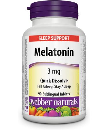 Webber Naturals Melatonin Plus 1.5 mg of Melatonin with L-Theanine & 5-HTP 40 Chewable Tablets For Sleep Support Vegan & Melatonin 3 mg 90 Quick Dissolve Tablets For Sleep Support Vegetarian Melatonin Plus+ Melatonin - Buy Online on GoSupps.com