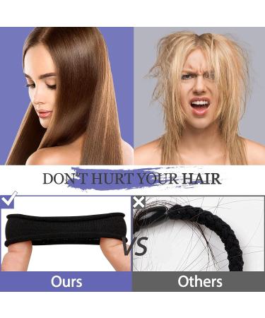 JIRIS 50Pcs Black Cotton Seamless Hair Ties for Women - Soft Ponytail Holders for Thick & Curly Hair - No Crease, No Damage Elastics - Includes Storage Box - Buy Online on GoSupps.com