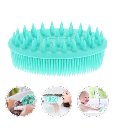 HEALLILY Baby Silicone Bath Brush for Cradle Cap | Soft Hair Massage Scalp Massager for Newborns, Toddlers, Kids | Shower Green - Buy Online on GoSupps.com