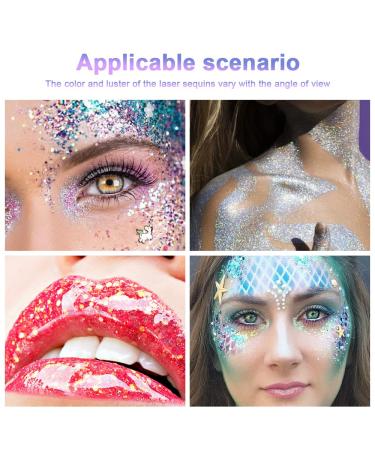 Uraqt Body Glitter Gel | Chunky Sparkling Glitter for Face Hair & Lips | Festival Makeup - Buy Online on GoSupps.com