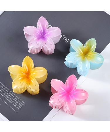 8 Pcs Colorful Plumeria Hawaiian Flower Hair Claw Clips for Women - Strong Hold Nonslip Jaw Clips for Long, Thin, Thick, Curly Hair - Luau, Beach Wedding, Birthday Party Supplies - Buy Online on GoSupps.com