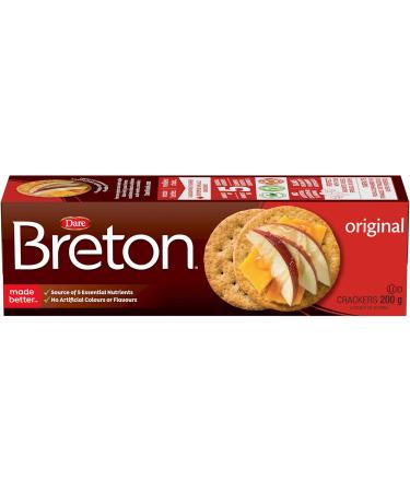 Breton Original Plant Based - Light Crispy and Irresistible Crackers 200g (Case of 12) - Buy Online on GoSupps.com