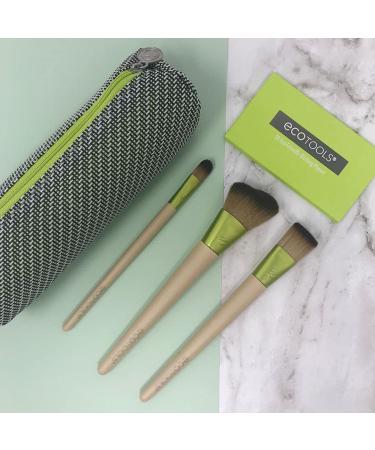 EcoTools Travel and Glow Makeup Brush Set with Bag - Essential Eco-Friendly Brushes for Flawless Everyday Makeup - Buy Online on GoSupps.com