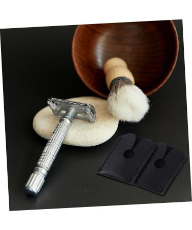 Adocarn Leather Razor Cover Set | 2-Piece Protective Shaving Case & Portable Shaver Bag | Premium Leather Storage for Razors - Buy Online on GoSupps.com