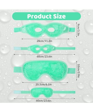 Heyu-Lotus Reusable Gel Bead Cooling Eye Mask 2Pcs - Hot Cold Therapy for Puffy Eyes, Dark Circles, Dry Eyes - Relief for Puffy Eyes - Green - Buy Online on GoSupps.com