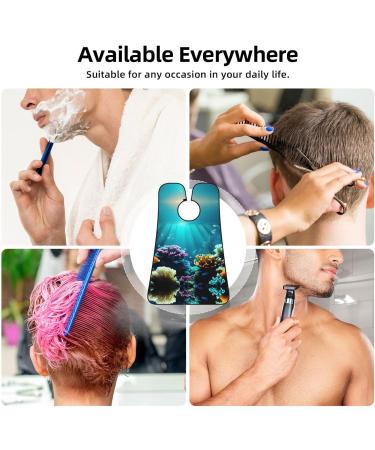 Underwater Scenery Beard Bib Apron for Men - Best Beard Hair Catcher for Shaving & Trimming - Buy Online on GoSupps.com