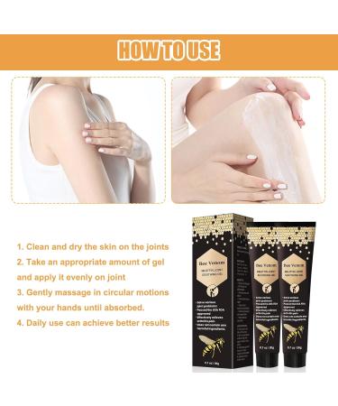 INBOLM New Zealand Bee Moisturizing Gel Bee Professional Moisturizing Gel Bee Joint Moisturizing Gel Cream New Zealand for Neck Waist Back Hand Feet and Leg(2PC) - Buy Online on GoSupps.com