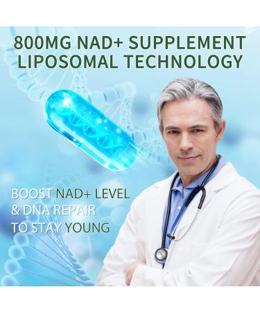 NAD+ Supplement Liposomal NAD+ Plus 800MG Nicotinamide Riboside Alternative for Cell Energy Healthy Aging and Muscle Repair 120 Capsules(Pack of 2) 60 Count (Pack of 2) - Buy Online on GoSupps.com