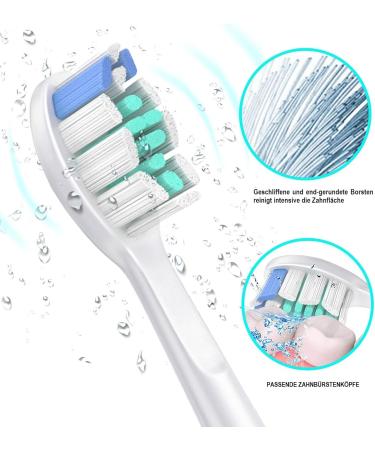 16PC Replacement Brushes for Philips Sonicare Electric Toothbrush - White & Black - 1 Pack - Buy Online on GoSupps.com