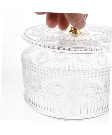 OUNONA Box Trinket Case Candy Jar with Covers Embossed Trinket Candy Bowl with Lid Crystal Covered Jars Glass Jewelry Case Covered Sugar Bowl The Pet Jewelry Jar Miss Earrings - Buy Online on GoSupps.com