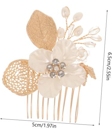 BIUDECO Gold Leaf Side Comb Side Comb Headpiece Hair Side Comb for Women Bridal Hair Clips Hair Accessories for Bride Hair Accessories for Women Hair Comb for Women Hair Pin - Buy Online on GoSupps.com