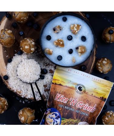 Pride Foods Rice 'N Grinds 100% Natural Hot Rice Cereal Blueberry Muffin 20oz - Delicious and Nutritious Breakfast Option - Buy Online on GoSupps.com
