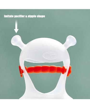 Synyey Manual Rings for Babies - Anti-Drop Silicone Bite Toy & Teething Pacifier in Orange | Safe Baby Teething Solution - Buy Online on GoSupps.com