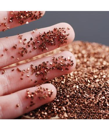 Dajidafu Nail Art Crushed Glass Stones Glitter Eye-catching Crystal Fragment for Mobile Phone Jewelry Making Wedding Dress Brown - Buy Online on GoSupps.com