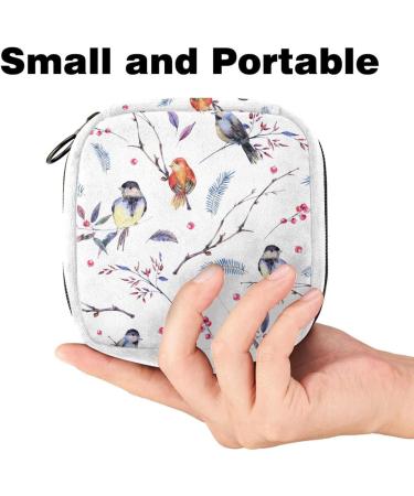 Spring Branches Leaves Illustration Sanitary Napkin Storage Bag - Color5002 - Buy Online on GoSupps.com
