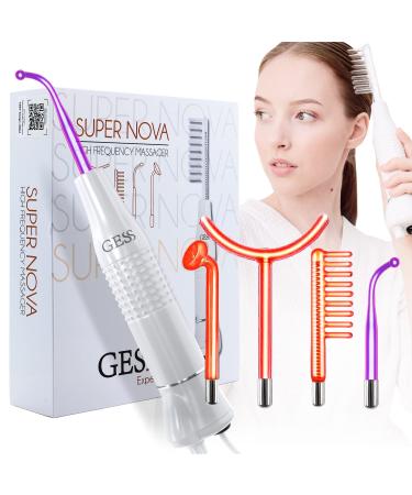 GES Supernova Darsonval High Frequency Acne Hair Loss Fold Reduction Cosmetic Device For Skin Nursing System Nice Face Without Acne - Buy Online on GoSupps.com