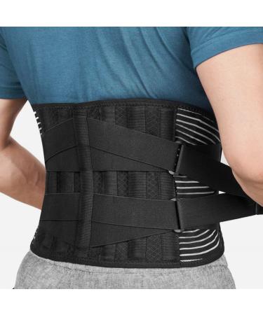 Healeved Fitness Waist Belt - Lumbar Brace for Lower Back Pain Relief & Support | XL Men's Gym Back Support with Steel Plate - Buy Online on GoSupps.com