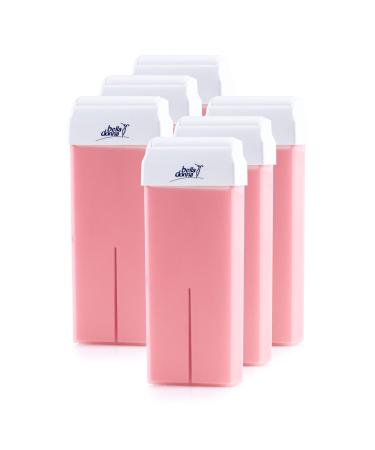 Bella Donna "Blush Pink" Smooth Roll-On Warm Wax Cartridges for Hair Removal 6 x 100ml -Gentle on Sensitive Skin