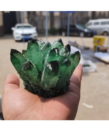 Crystal Decoration Natural Green Ghost Quartz Crystal Cluster Crystals Raw Gemstone Specimen for Homeamp Office Decoration 1pcs Home Decor Beautiful Gifts ZJGIDTEM (Size : 400-500g) - Buy Online on GoSupps.com
