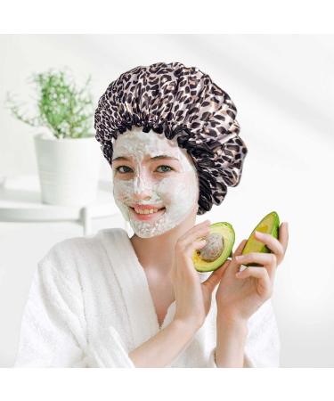 Aquior Large Waterproof Shower Hood for Women Men & Children - Reusable Bathing Hood for All Hair Lengths (Leopard Print) - Buy Online on GoSupps.com