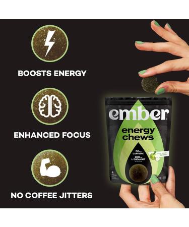 Ember Energy Chews with L Theanine - Sour Apple - 4ct | Boost Energy & Focus | Buy Internationally - Buy Online on GoSupps.com