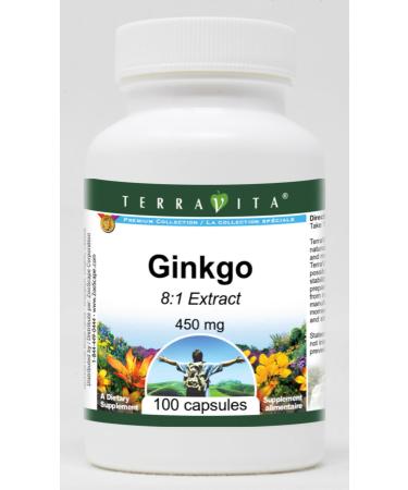 Ginkgo 8:1-450 mg (100 Capsules ZIN: 520217)