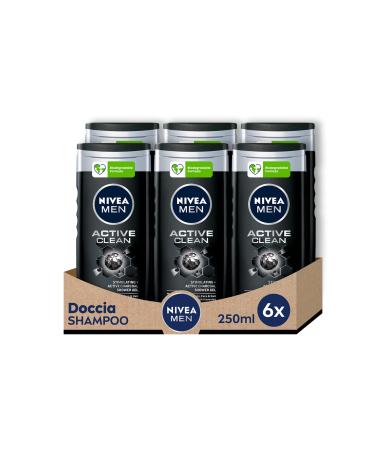 Beiersdorf Nivea Men Active Clean Shower 6 packages of 250 ml