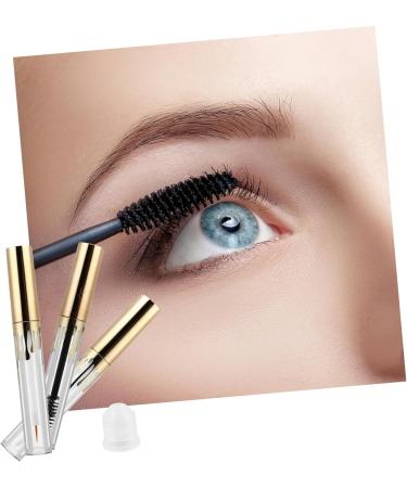Outanaya 3pcs Makeup Bottle Empty Eyeliner Bottle Mascara Clear Mascara Tube Lip Gloss Clear Golden Plastic - Buy Online on GoSupps.com