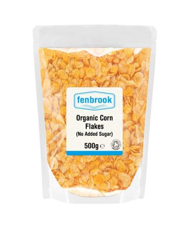 Organic Corn Flakes (No Added Sugar) 500g | Certified Organic by Fenbrook Organic