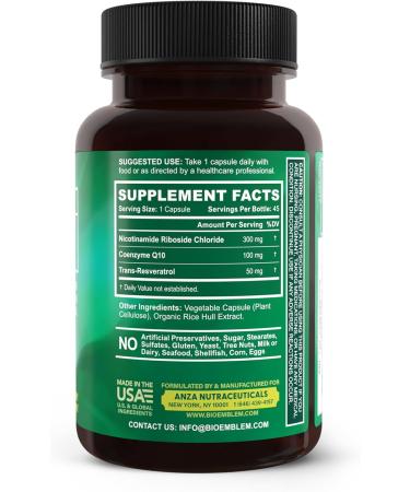 BioEmblem CoQ10 with BioPerine and NAD+ Supplement - Buy Online on GoSupps.com