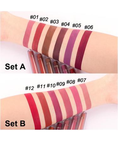 Scnvsi 6Pcs Matte Liquid Lipstick Set for Women Girls Waterproof Pigmented Lip Gloss Beautiful Colors for All Occasions - Buy Online on GoSupps.com
