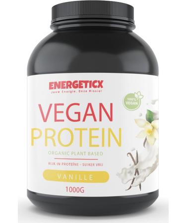 Energeticx Vegan Strawberry Vanilla Protein Shake Sugar Free 25g High Quality Protein Natural Strawberry Flavor PlantBased Protein Source Ideal after Sports Without Artificial Additives Creamy Texture - Buy Online on GoSupps.com