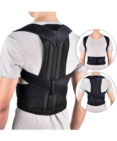Back Support Back Brace Lumbar Support Posture Corrector Back Brace Full Back Support Belt Clavicle Spine Support Reshape Back Support Belt(Medium) Medium Black - Buy Online on GoSupps.com
