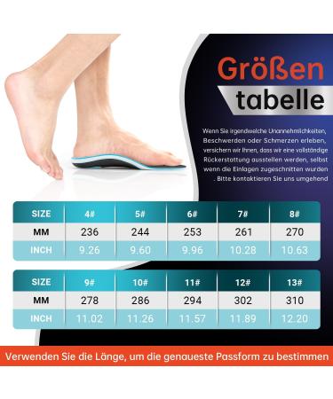 PCSSole Orthopedic Insoles for Plantar Fasciitis Heel Spur Flat Feet - Comfort & Support for Men & Women EU37-38 (24.4cm) - Blue & Black - Buy Online on GoSupps.com