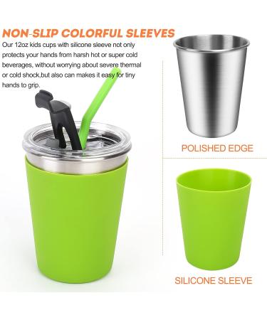 Kids Stainless Steel Sippy Cups 12oz - Spill Proof with Straws and Lids - Toddler Insulated Tumblers - 5 Pack Multicolor - Buy Online on GoSupps.com