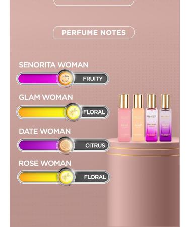 Bella.Vita Luxury Woman Eau De Parfum Gift Set 4x0.68 fl. oz Floral Fruity Long Lasting - Buy Online on GoSupps.com