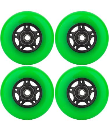 WHEELCOME Inline Skate Replacement Wheels 72mm - 8-Pack Green | ABEC-9 Bearings & Spacers | 85A for Indoor & Outdoor Roller Hockey Skates - Buy Online on GoSupps.com